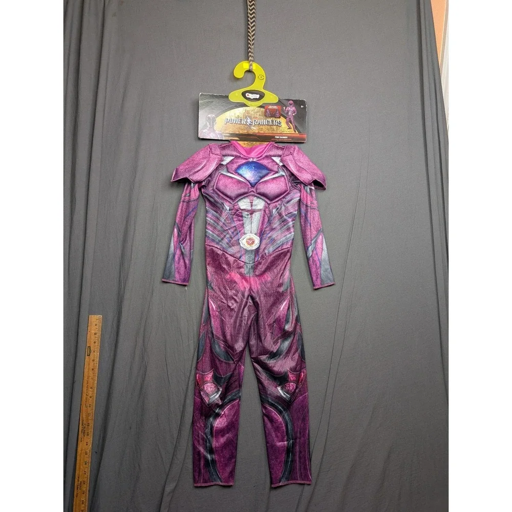 Pink Ranger Deluxe Child Costume Power‎ Rangers Mask Gloves Girls Small 4-6